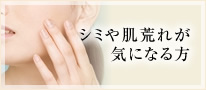 シミや肌荒れが気になる方